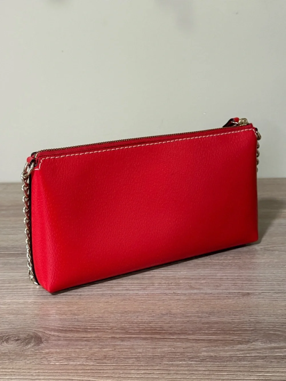 Kate Spade New York Welsley Byrd Red Leather Chain Shoulder Bag